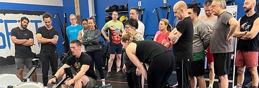 Community at the gym in Railroad CrossFit